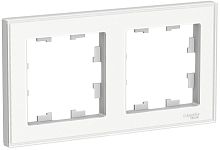 Рамка универсальная Systeme Electric AtlasDesign Art 2-м. белый картинка
